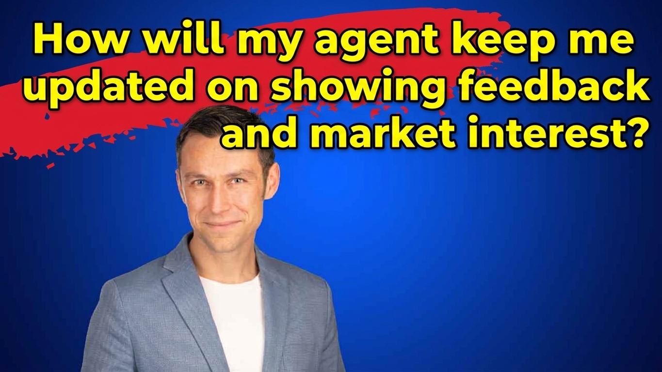 "How will my agent keep me updated on showing feedback and market interest?" 