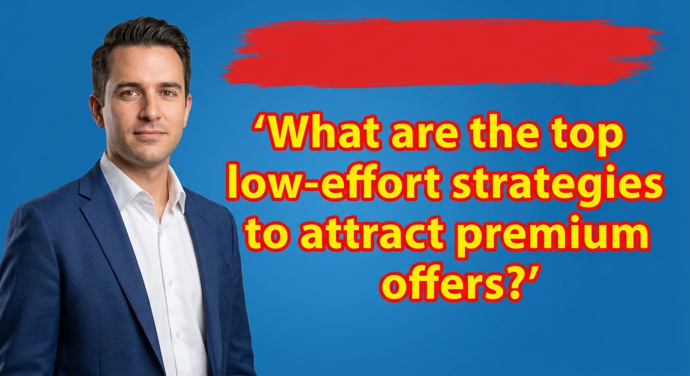 "What are the top low-effort strategies to attract premium offers?" 